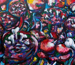 Petri Kulju Meat Me -näyttely teoskuvia 2022